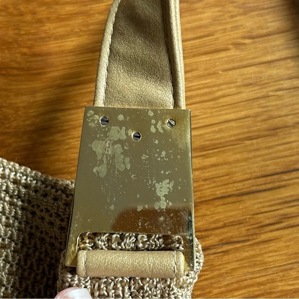 Mondani New York Hobo Crochet Macrame Shoulder Bag‎ in Tan Purse Bag